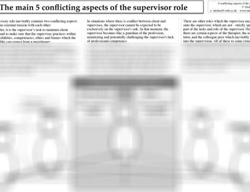 The Main 5 Conflicting Aspects of the Supervisor Role (2015)